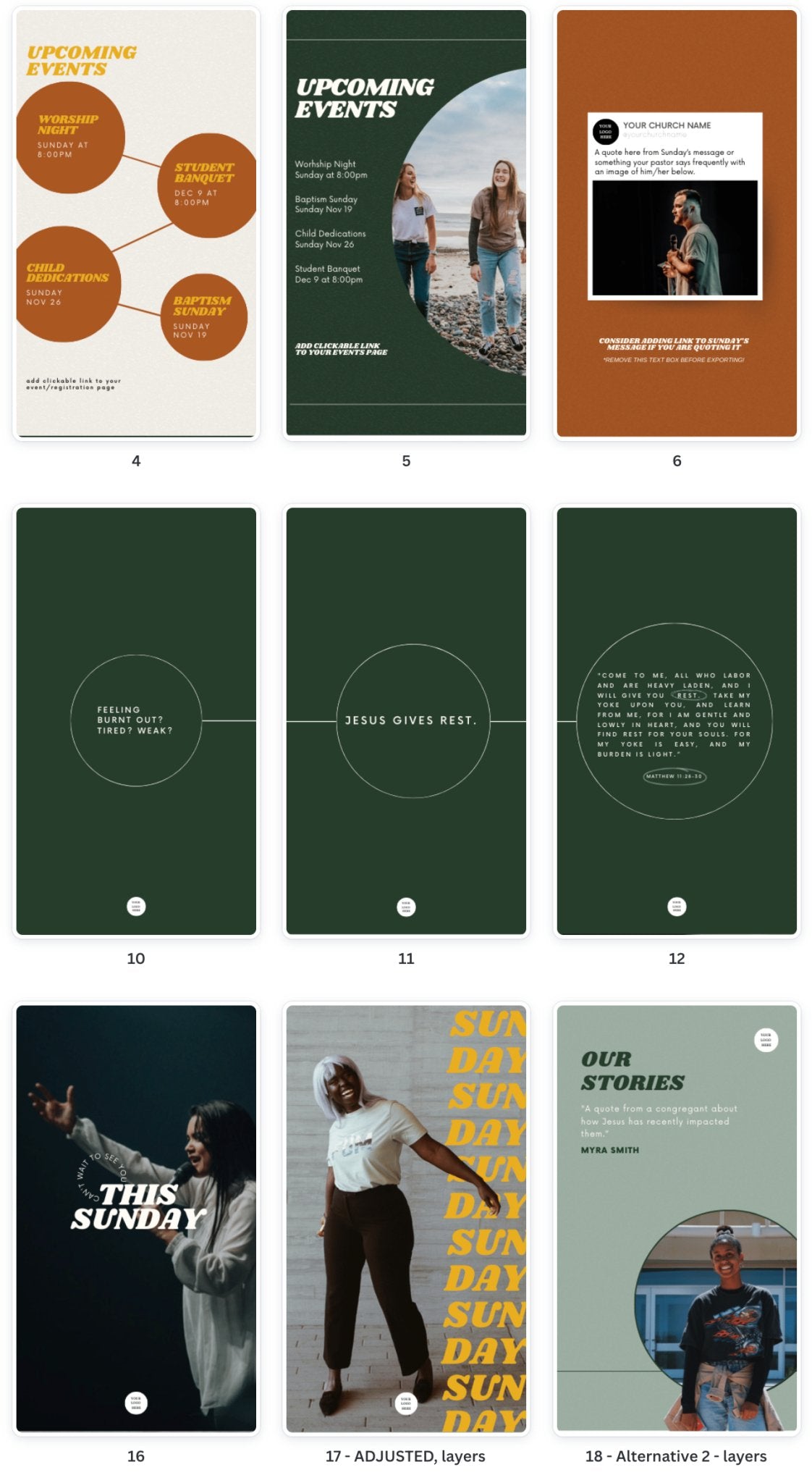 Social Media Templates: Warm + Trendy